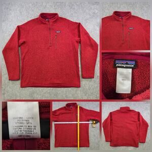 Patagonia Better Sweater Mens XL Red Jacket 1/4 Zip Fleece Pullover Outdoor